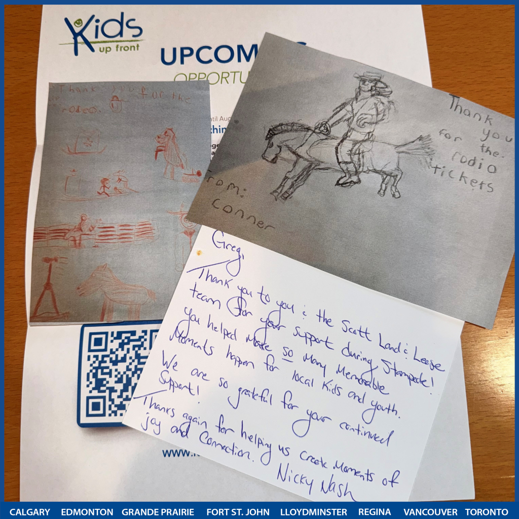 Kids Up Front Thank You's